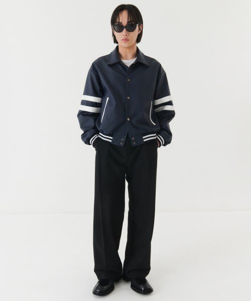 TRIP LE SENS（トリップ ル センス）の「ローカラー バーシティジャケット_NAVY（スタジャン・レディース・その他・LARGE/MEDIUM）」の2枚目の写真