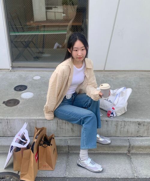 VANONE ATELIER(バノンアトリエ)の「A3513 リンクルチェックシャツ_Sandy yellow(シャツ/ブラウス・レディース・イエロー・FREE)」の4枚目の写真