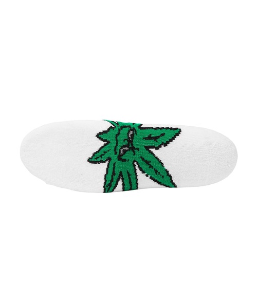 HUF(ハフ)の「GREEN BUDDY SNOWFLAKES SOCKS(ソックス/靴下・メンズ・ホワイト/ブラック・O/S)」の3枚目の写真