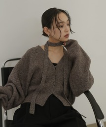 hellam | チョーカー付きニットカーディガン(カーディガン/ボレロ)