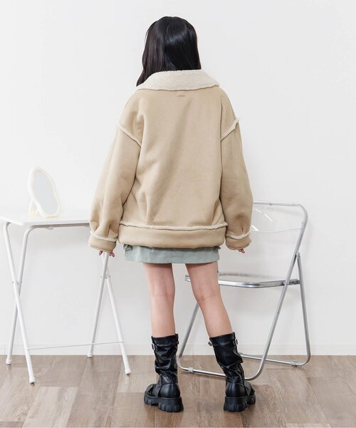 algy(アルジー)の「ムートンブルゾン(ムートンコート・キッズ・ブラウン/ベージュ・SMALL/MEDIUM/X-SMALL/XX-SMALL)」の16枚目の写真