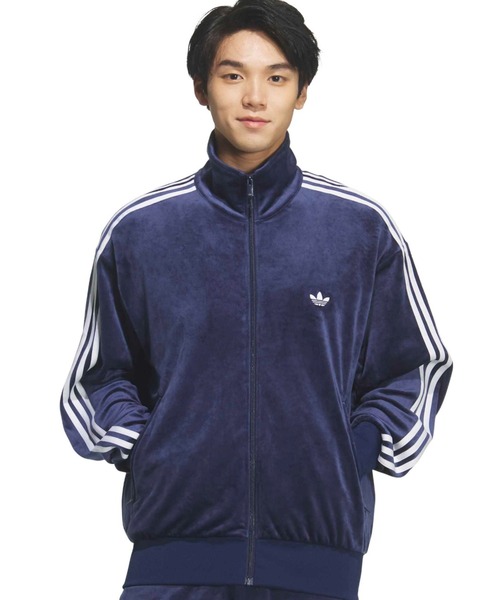 adidas（アディダス）の「adidas FB TT VELOUR / アディダス ファイヤーバード トラックトップ ベロア（その他アウター・メンズ・ネイビー・M/S/XXL/XL/L）」の4枚目の写真