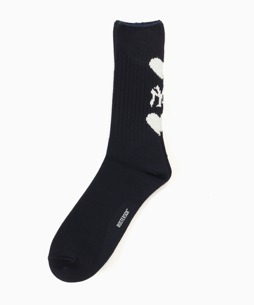ROSTER SOX（ロスターソックス）の「TAMANIWA MLB SOX heart（ソックス/靴下・メンズ・ブラック/ホワイト・FREE）」の2枚目の写真