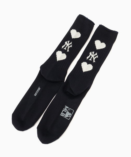 ROSTER SOX（ロスターソックス）の「TAMANIWA MLB SOX heart（ソックス/靴下・メンズ・ブラック/ホワイト・FREE）」の3枚目の写真