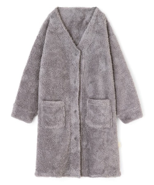 northerly（ノーザリー）の「【fuwamoko home northerly】ふわもこロングカーデ（ガウン/バスローブ・レディース・ブラウン/グレー/ホワイト・M-L）」の7枚目の写真