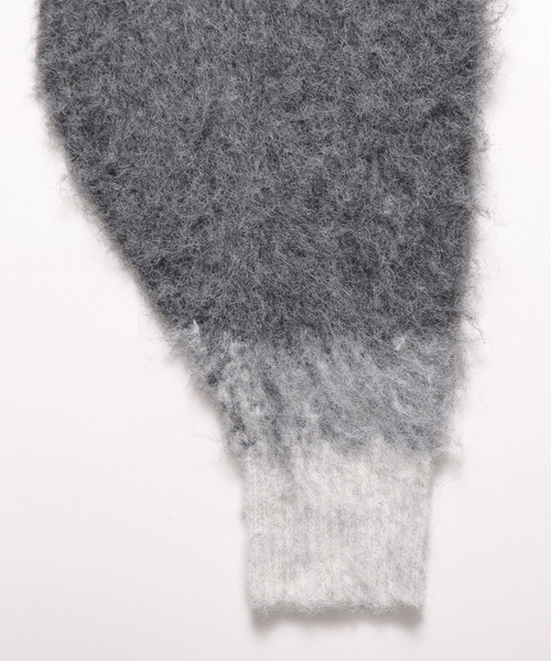 MUHET（ミュエータ）の「gradation sleeve driver zip knit / グラデーションドライバーズニット（カーディガン/ボレロ・レディース・チャコールグレー/ブラウン・FREE）」の4枚目の写真