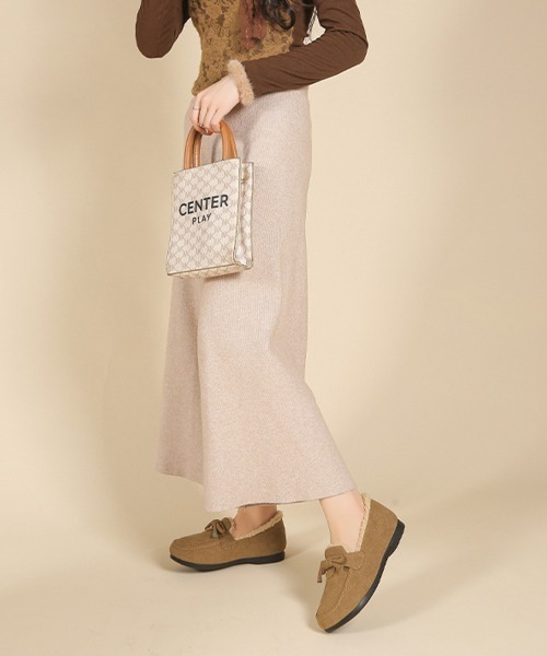 SallyLunn（サリーラン）の「ボアモカシンシューズ（モカシン/デッキシューズ・レディース・ブラック/ベージュ・23.5/24/24.5）」の6枚目の写真