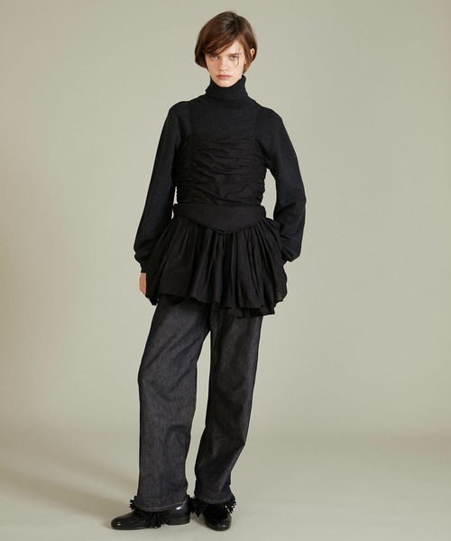 crinkle crinkle crinkle（クリンクルクリンクルクリンクル）の「【crinkle crinkle crinkle】corset cami/コルセットキャミ（キャミソール・レディース・ブラック/ドット・FREE）」の6枚目の写真