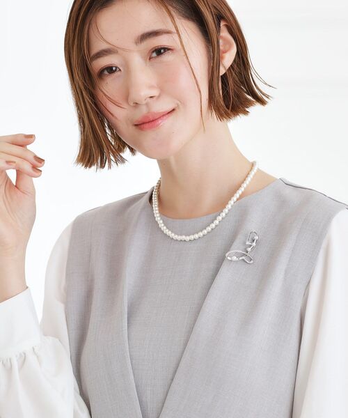 grove(グローブ)の「マグネットガラスパールネックレス(ネックレス・レディース・シルバー/ゴールド・00)」の8枚目の写真