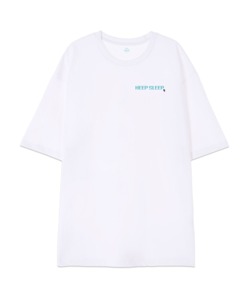 ASTRAL PROJECTION（アストラルプロジェクション）の「[オーバーサイズ]キップスリーブ13番手コットンラウンドネック半袖Tシャツ_ホワイト（Tシャツ/カットソー・メンズ・その他・MEDIUM/X-LARGE/XX-LARGE/LARGE）」の2枚目の写真