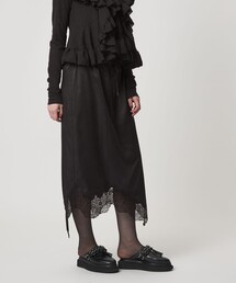 ASTRAET（アストラット）の「＜ASTRAET＞サテン スソレース スカート（スカート）」