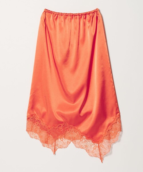 ASTRAET（アストラット）の「＜ASTRAET＞サテン スソレース スカート（スカート・レディース・オレンジ/ブラック・FREE）」の20枚目の写真