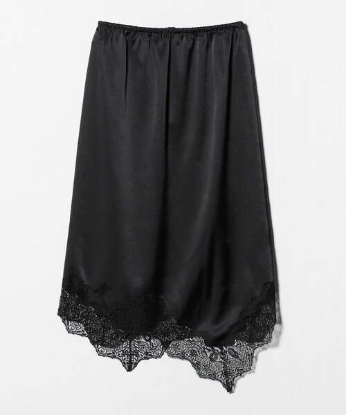 ASTRAET（アストラット）の「＜ASTRAET＞サテン スソレース スカート（スカート・レディース・オレンジ/ブラック・FREE）」の15枚目の写真