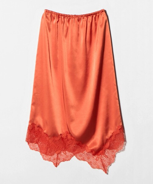 ASTRAET（アストラット）の「＜ASTRAET＞サテン スソレース スカート（スカート・レディース・オレンジ/ブラック・FREE）」の12枚目の写真