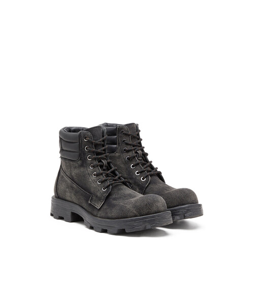 DIESEL(ディーゼル)の「ウィメンズ レースアップブーツ D-HAMMER LACE UP W(ブーツ・レディース・ブラック系その他・36/37/38/39)」の2枚目の写真