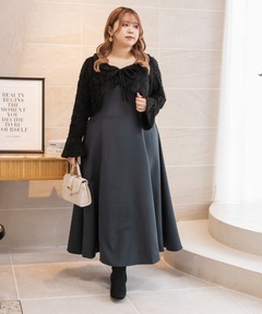 mideal シャギーボレロセットワンピース セール】shaggy bolero set volume sleeve onepiece / シャギーボレロ