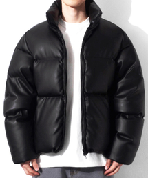 QT8 GARMENTS（キューティーエイトガーメント）の「TL Vegan Leather Duck Down Short Padding (Black)（ダウンジャケット/コート）」