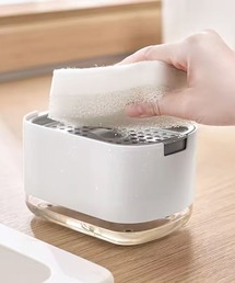 ammy.（エイミードット）の「【 ammy. / エイミードット 】 ワンプッシュ ソープ ディスペンサー スポンジ スタンド（キッチンツール）」