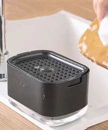 ammy.（エイミードット）の「【 ammy. / エイミードット 】 ワンプッシュ ソープ ディスペンサー スポンジ スタンド（キッチンツール）」