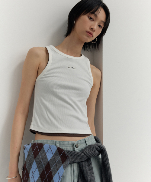 CITTA(シータ)の「シータミニラベルクロップスリーブレス_CTT358(ホワイト)(Tシャツ/カットソー・レディース・ホワイト・FREE)」の1枚目の写真