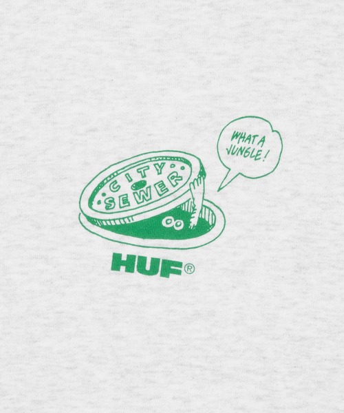 HUF（ハフ）の「WHAT A JUNGLE CREW（スウェット・メンズ・アッシュ/ライラック/ブラック・XXL/XL/L/M/S）」の22枚目の写真
