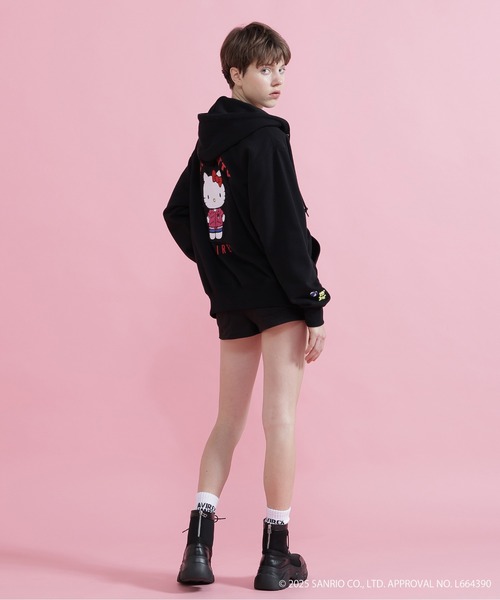AVIREX（アヴィレックス）の「【AVIREX×HELLO KITTY】HOODIE（パーカー・レディース・オートミール/ブラック・S/M）」の6枚目の写真