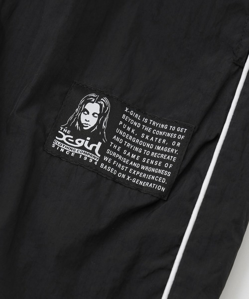 X-girl（エックスガール）の「FACE LABEL TRACK PANTS（その他パンツ・レディース・ライトグレー/ブラック/オリーブ・S/M）」の8枚目の写真