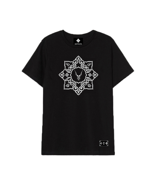 EIGHTVOLUME(エイトボリューム)の「EV 4 マンダラ 2 オーバーサイズ 半袖Tシャツ (ブラック)(Tシャツ/カットソー・メンズ・その他・LARGE/MEDIUM)」の2枚目の写真
