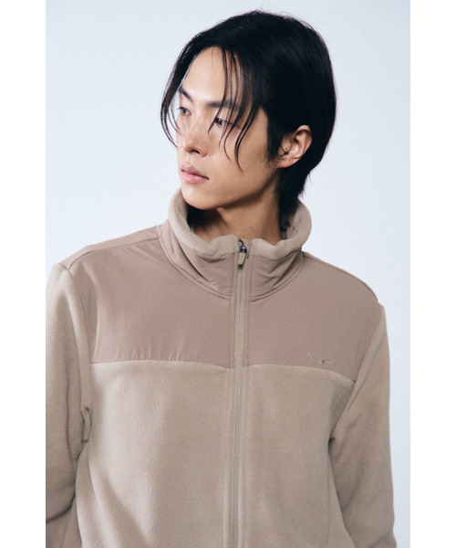 HUMTTO(ハムト)の「メンズ フリースジップアップジャケット ボナン(その他アウター・メンズ・ブラック/ベージュ・M-L/L-XL/2XL)」の3枚目の写真