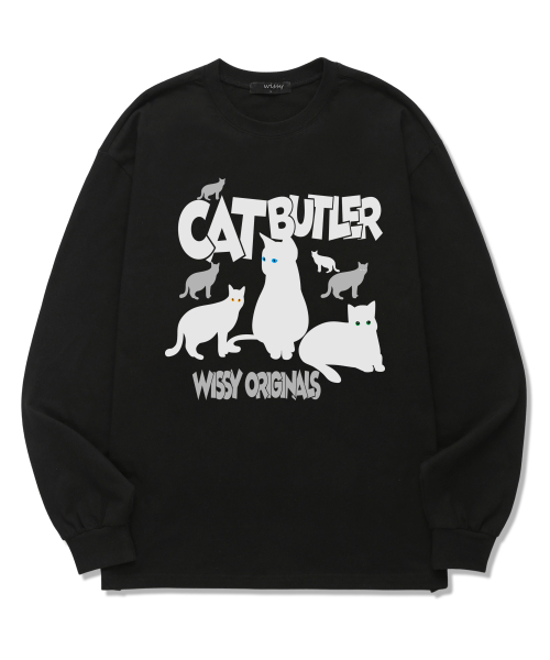 WISSY(ウィッシー)の「CAT ORIGINAL レディース 長袖Tシャツ (WLS024) ブラック(Tシャツ/カットソー・レディース・その他・SMALL/MEDIUM/LARGE/X-LARGE/XX-LARGE)」の1枚目の写真