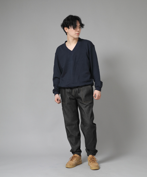 SAINTCREW(セントクルー)の「ストレートツーレイヤーカーゴジョガーパンツ ST2-309CJ デニムブラック(デニムパンツ・メンズ・その他・MEDIUM/LARGE/X-LARGE)」の9枚目の写真