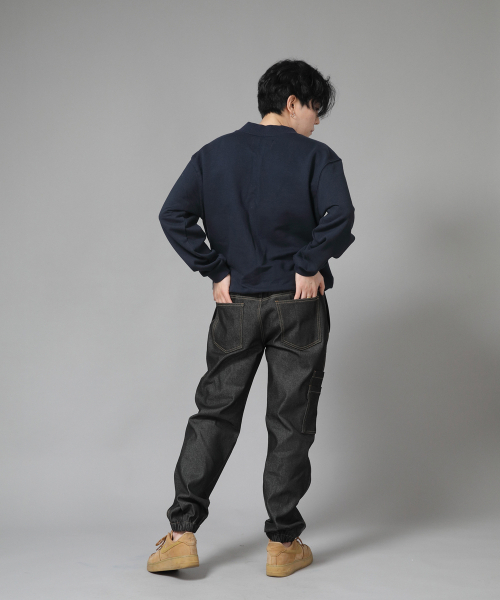 SAINTCREW(セントクルー)の「ストレートツーレイヤーカーゴジョガーパンツ ST2-309CJ デニムブラック(デニムパンツ・メンズ・その他・MEDIUM/LARGE/X-LARGE)」の7枚目の写真