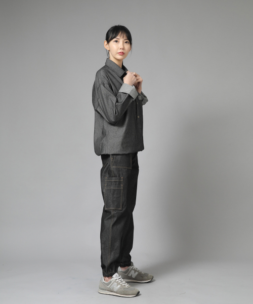 SAINTCREW(セントクルー)の「ストレートツーレイヤーカーゴジョガーパンツ ST2-309CJ デニムブラック(デニムパンツ・メンズ・その他・MEDIUM/LARGE/X-LARGE)」の3枚目の写真