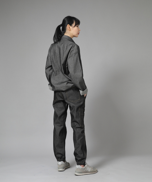 SAINTCREW(セントクルー)の「ストレートツーレイヤーカーゴジョガーパンツ ST2-309CJ デニムブラック(デニムパンツ・メンズ・その他・MEDIUM/LARGE/X-LARGE)」の2枚目の写真