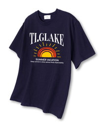 ベケーションサン オーバーサイズ 半袖Tシャツ ネイビー
