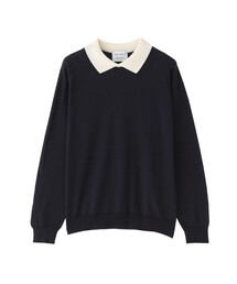 【JOHN SMEDLEY】バイカラーニットポロシャツ