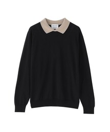 【JOHN SMEDLEY】バイカラーニットポロシャツ