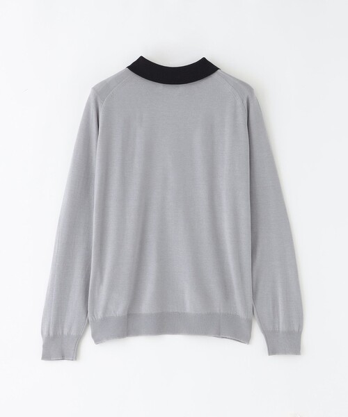 MACKINTOSH PHILOSOPHY(マッキントッシュ フィロソフィー)の「【JOHN SMEDLEY】バイカラーニットポロシャツ(ニット/セーター・レディース・ダークネイビー/ベージュ/ブラック/グレー系その他2・38)」の5枚目の写真