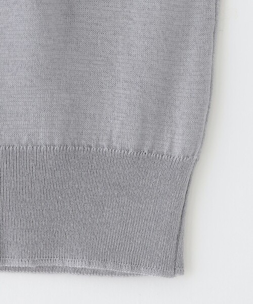 MACKINTOSH PHILOSOPHY(マッキントッシュ フィロソフィー)の「【JOHN SMEDLEY】バイカラーニットポロシャツ(ニット/セーター・レディース・ダークネイビー/ベージュ/ブラック/グレー系その他2・38)」の7枚目の写真