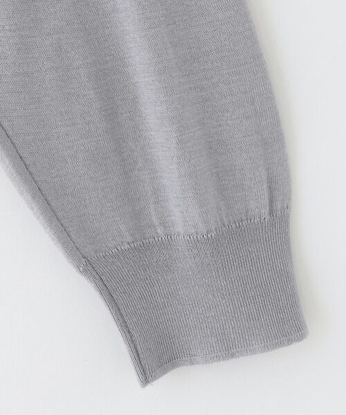 MACKINTOSH PHILOSOPHY(マッキントッシュ フィロソフィー)の「【JOHN SMEDLEY】バイカラーニットポロシャツ(ニット/セーター・レディース・ダークネイビー/ベージュ/ブラック/グレー系その他2・38)」の8枚目の写真