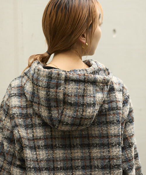FREAK'S STORE(フリークスストア)の「別注 フード ヘビー ネルシャツ ジャケット(ブルゾン・レディース・ベージュ/グレー/ネイビー・フリ-)」の20枚目の写真