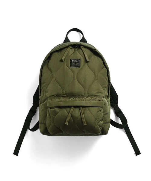 TAION(タイオン)の「TAION タイオン ミリタリー ダウンバッグパック(バックパック/リュック・メンズ・ブラック/オリーブ・FREE)」の1枚目の写真