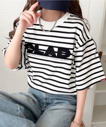 Java（ジャバ）の「《JaVaジャバコラボ》存在感あるロゴが着映える一枚◎綿100% 前後2wayツイルワッペンロゴ&刺繍ビッグT(半袖)（Tシャツ/カットソー）」