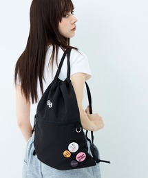 GYDA | GYDA(ジェイダ)ナップサック 缶バッジ付き GY-B444 カジュアル(バックパック/リュック)