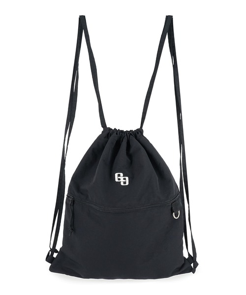 GYDA(ジェイダ)の「GYDA(ジェイダ)ナップサック 缶バッジ付き GY-B444 カジュアル(バックパック/リュック・レディース・ブラック・FREE)」の2枚目の写真