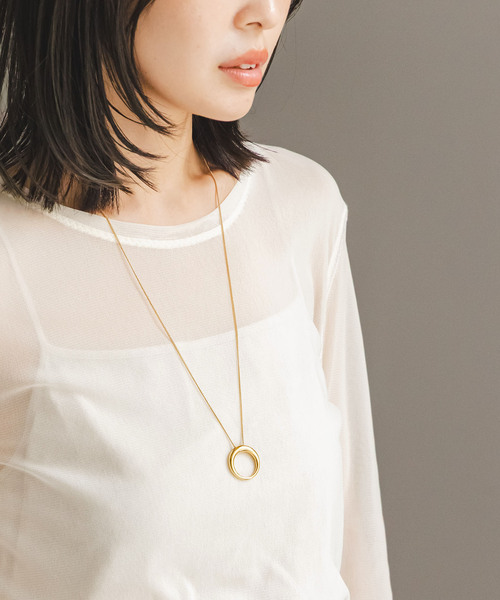 Noble(ノーブル)の「《追加》スキンチュールロングTシャツ(Tシャツ/カットソー・レディース・ブラウン/ホワイト/ブラック・FREE)」の12枚目の写真