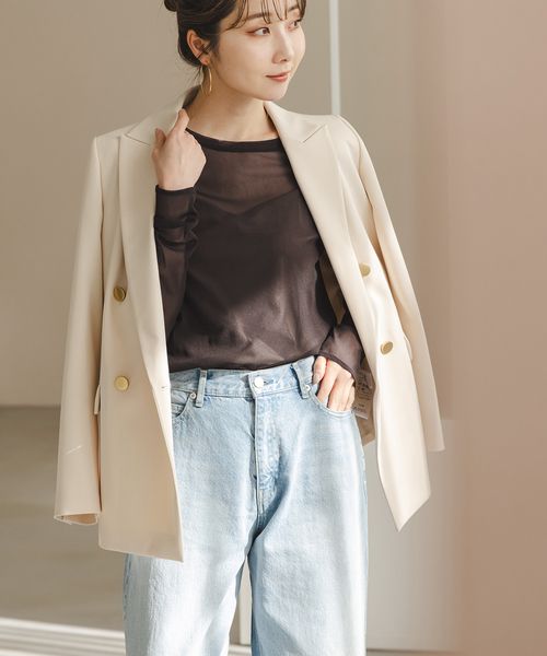 追加》スキンチュールロングTシャツ（Tシャツ/カットソー）｜NOBLE