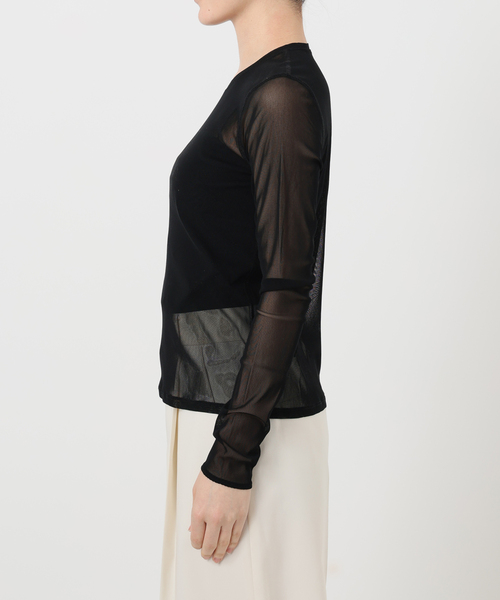 Noble（ノーブル）の「《追加》スキンチュールロングTシャツ（Tシャツ/カットソー・レディース・ブラウン/ホワイト/ブラック・FREE）」の21枚目の写真