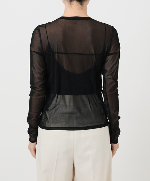 Noble（ノーブル）の「《追加》スキンチュールロングTシャツ（Tシャツ/カットソー・レディース・ブラウン/ホワイト/ブラック・FREE）」の10枚目の写真