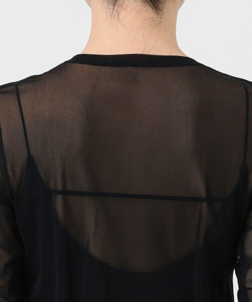 Noble（ノーブル）の「《追加》スキンチュールロングTシャツ（Tシャツ/カットソー・レディース・ブラウン/ホワイト/ブラック・FREE）」の13枚目の写真